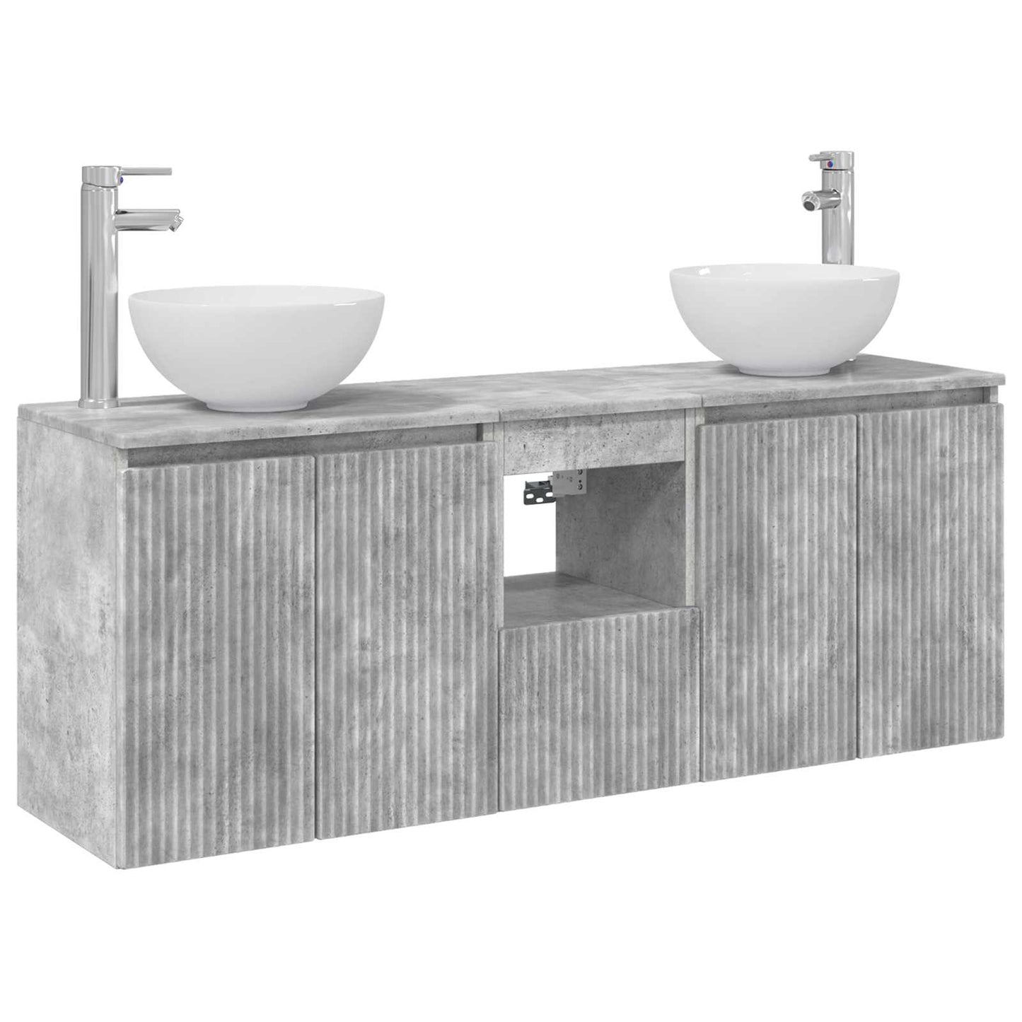 vidaXL Bathroom Cabinet Set 3 pcs Concrete Grey 49.5 x 41 x 64.5 cm