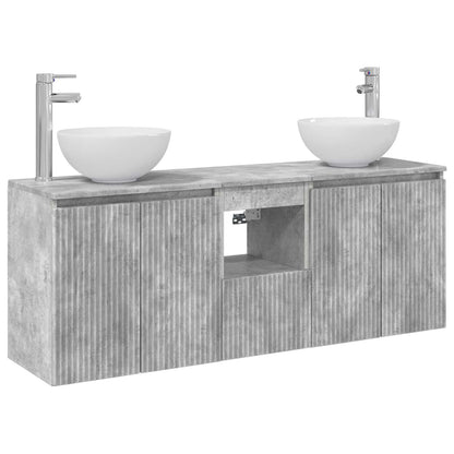 vidaXL Bathroom Cabinet Set 3 pcs Concrete Grey 49.5 x 41 x 64.5 cm