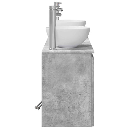 vidaXL Bathroom Cabinet Set 3 pcs Concrete Grey 49.5 x 41 x 64.5 cm