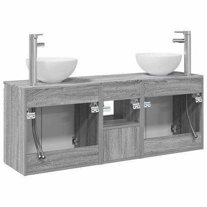 vidaXL Bathroom Cabinet Set 3 pcs Grey Sonoma 49.5 x 41 x 64.5 cm