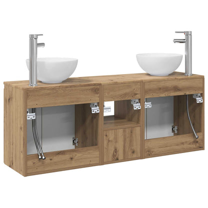 vidaXL Bathroom Cabinet Set 3 pcs Artisan Oak 49.5 x 41 x 64.5 cm