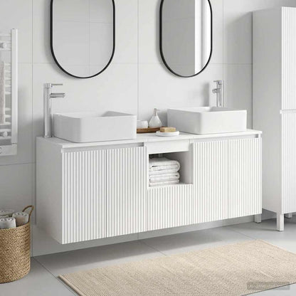 vidaXL Bathroom Cabinet Set 3 pcs White 49.5 x 41 x 63 cm