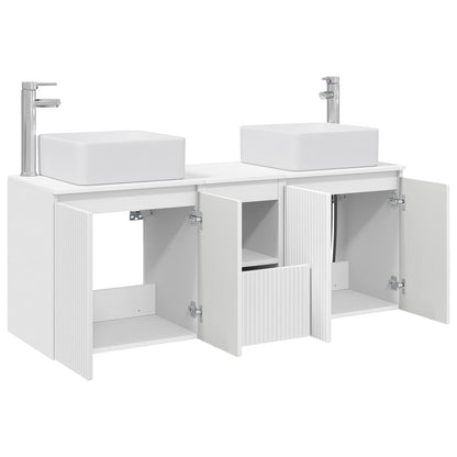 vidaXL Bathroom Cabinet Set 3 pcs White 49.5 x 41 x 63 cm