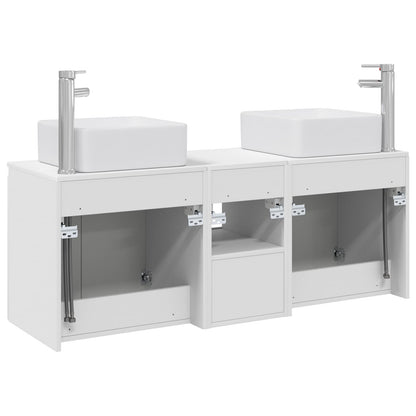 vidaXL Bathroom Cabinet Set 3 pcs White 49.5 x 41 x 63 cm