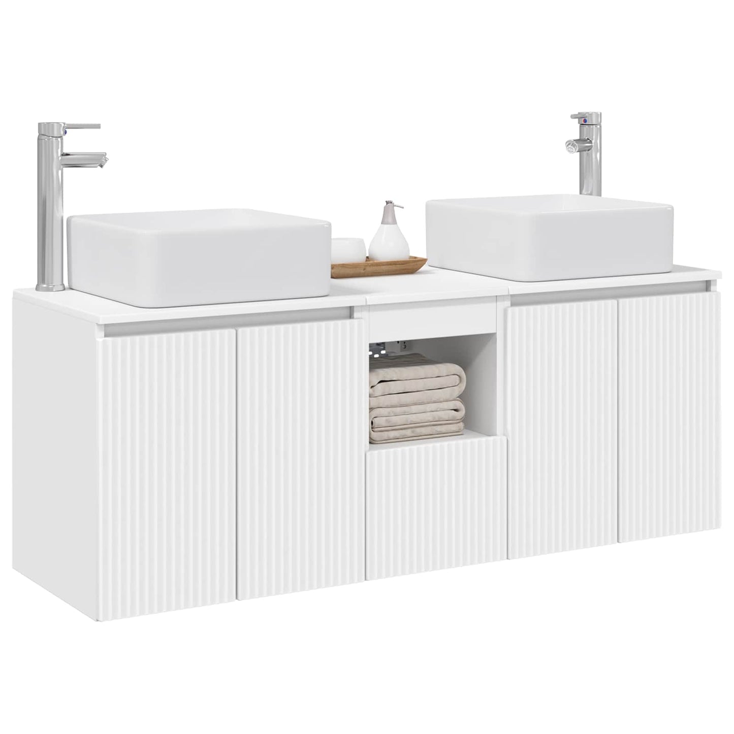 vidaXL Bathroom Cabinet Set 3 pcs White 49.5 x 41 x 63 cm