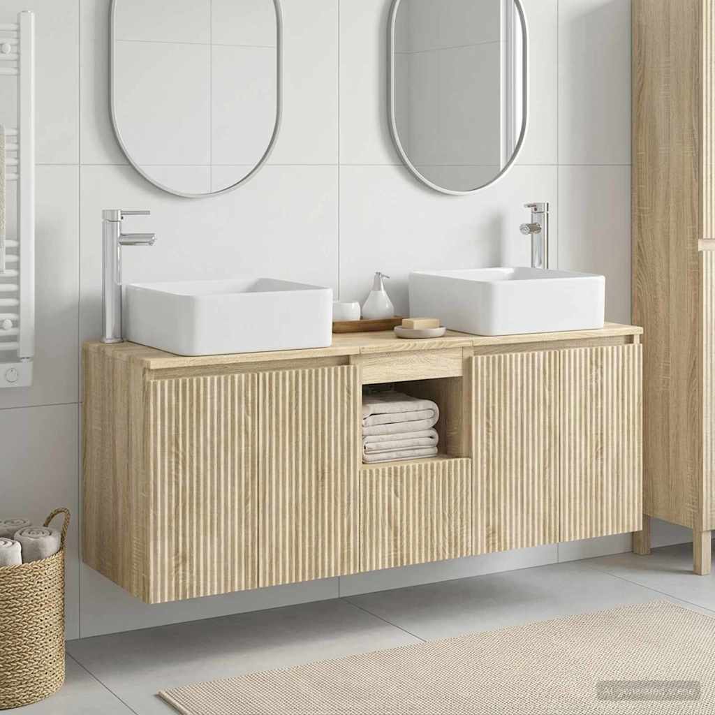 vidaXL Bathroom Cabinet Set 3 pcs Sonoma Oak 49.5 x 41 x 63 cm