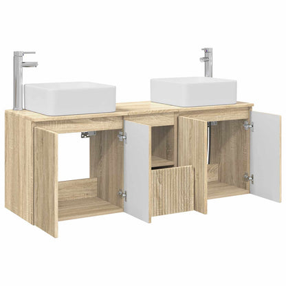 vidaXL Bathroom Cabinet Set 3 pcs Sonoma Oak 49.5 x 41 x 63 cm