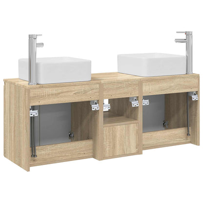 vidaXL Bathroom Cabinet Set 3 pcs Sonoma Oak 49.5 x 41 x 63 cm