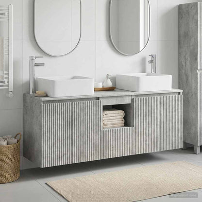 vidaXL Bathroom Cabinet Set 3 pcs Concrete Grey 49.5 x 41 x 63 cm
