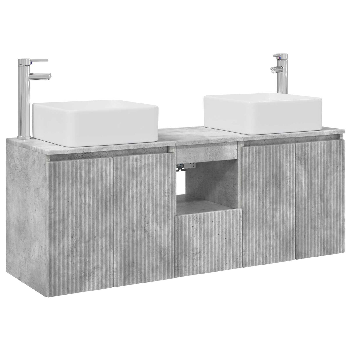 vidaXL Bathroom Cabinet Set 3 pcs Concrete Grey 49.5 x 41 x 63 cm