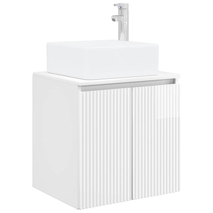 vidaXL Bathroom Cabinet Set 3 pcs High Gloss White 49.5 x 41 x 63 cm