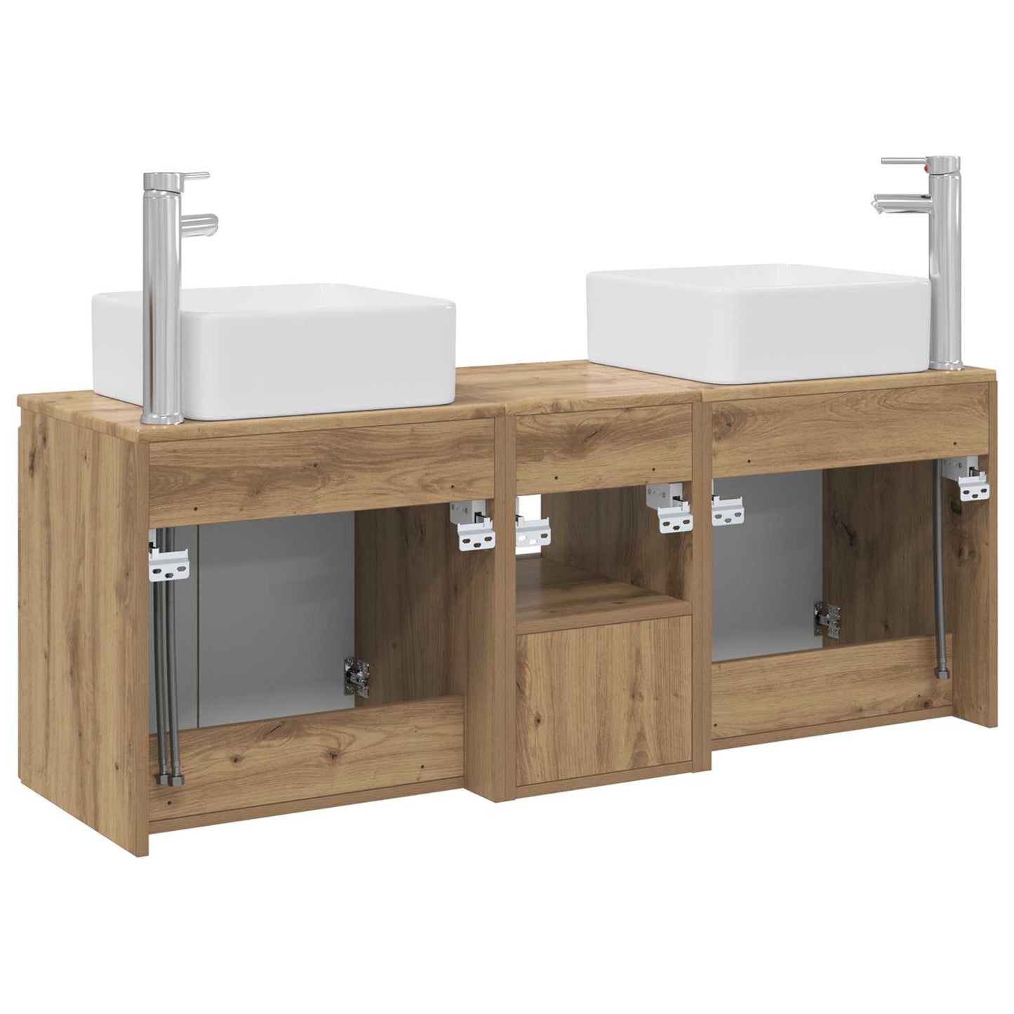 vidaXL Bathroom Cabinet Set 3 pcs Artisan Oak 49.5 x 41 x 63 cm