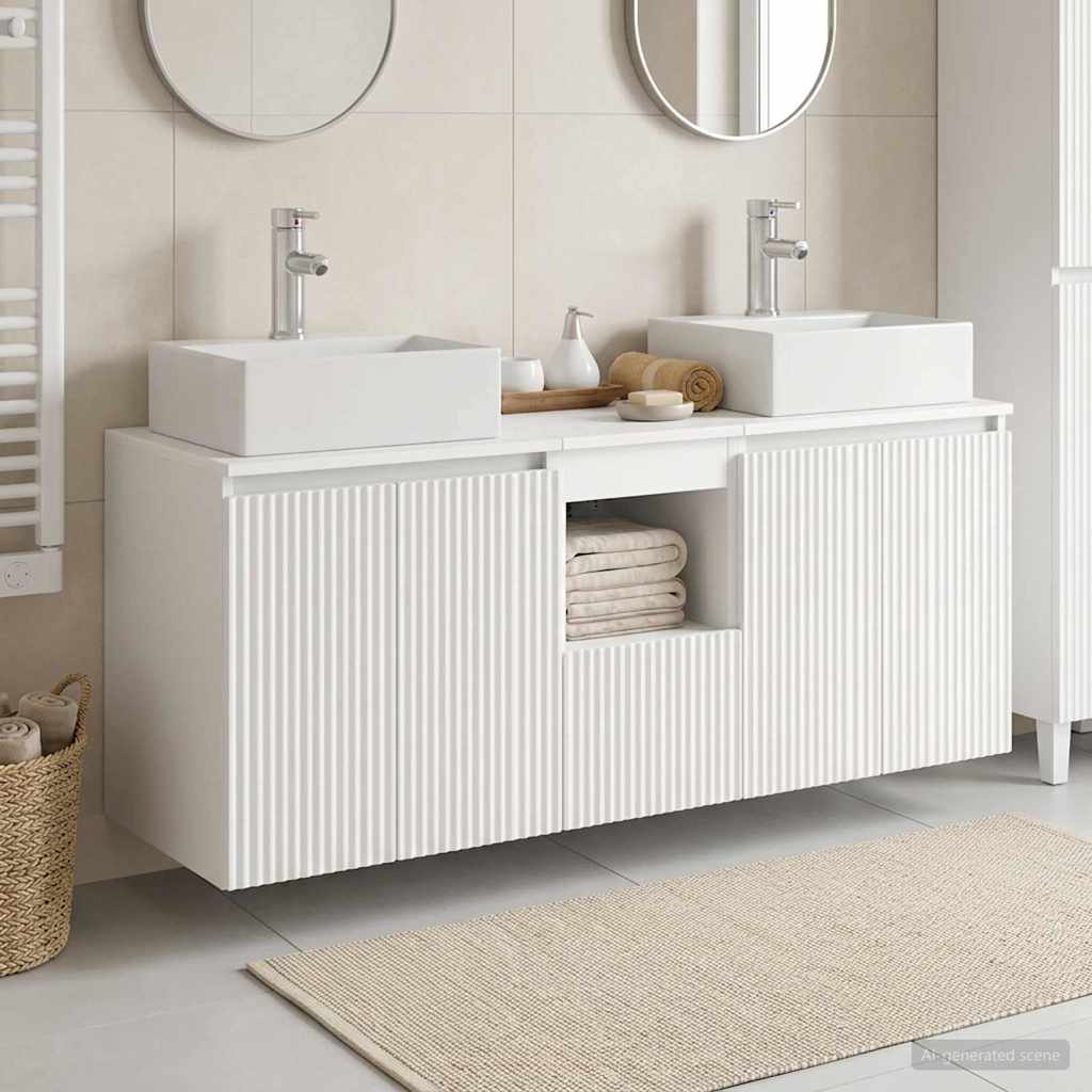 vidaXL Bathroom Cabinet Set 3 pcs White 49.5 x 41 x 62.5 cm