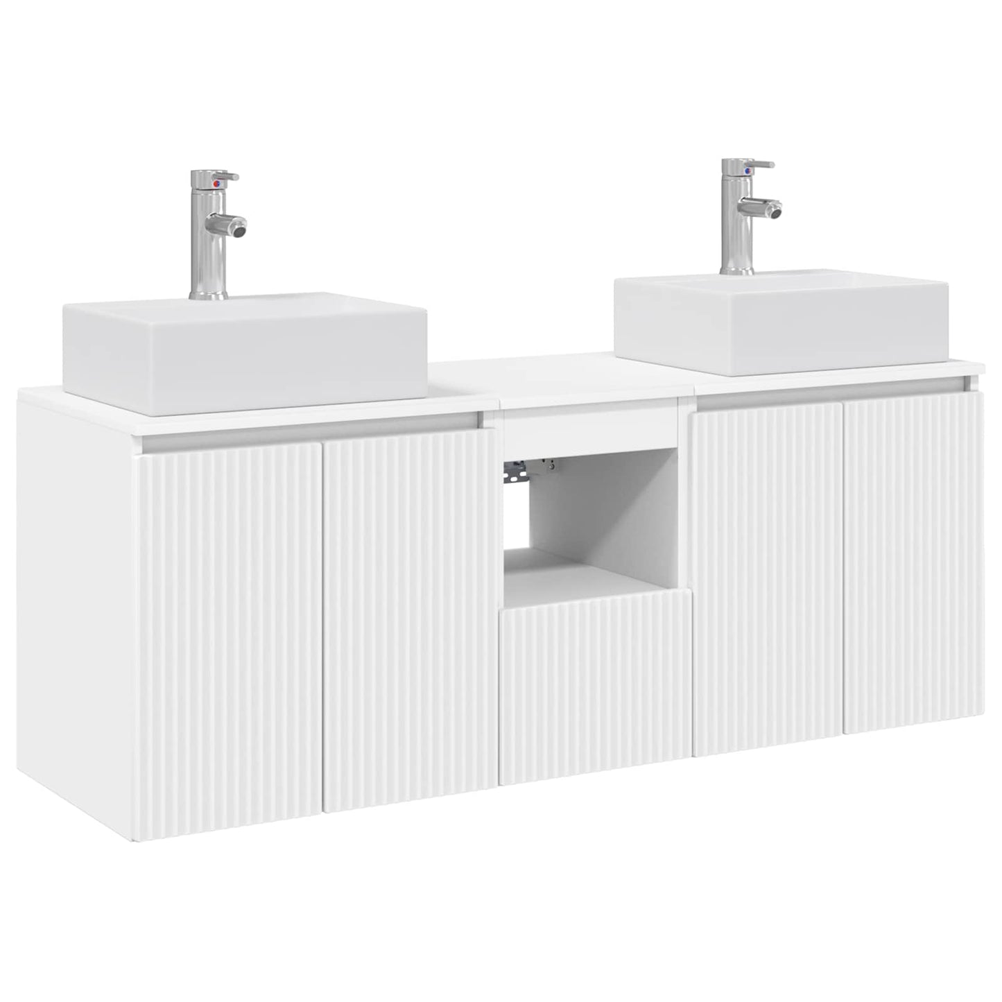 vidaXL Bathroom Cabinet Set 3 pcs White 49.5 x 41 x 62.5 cm