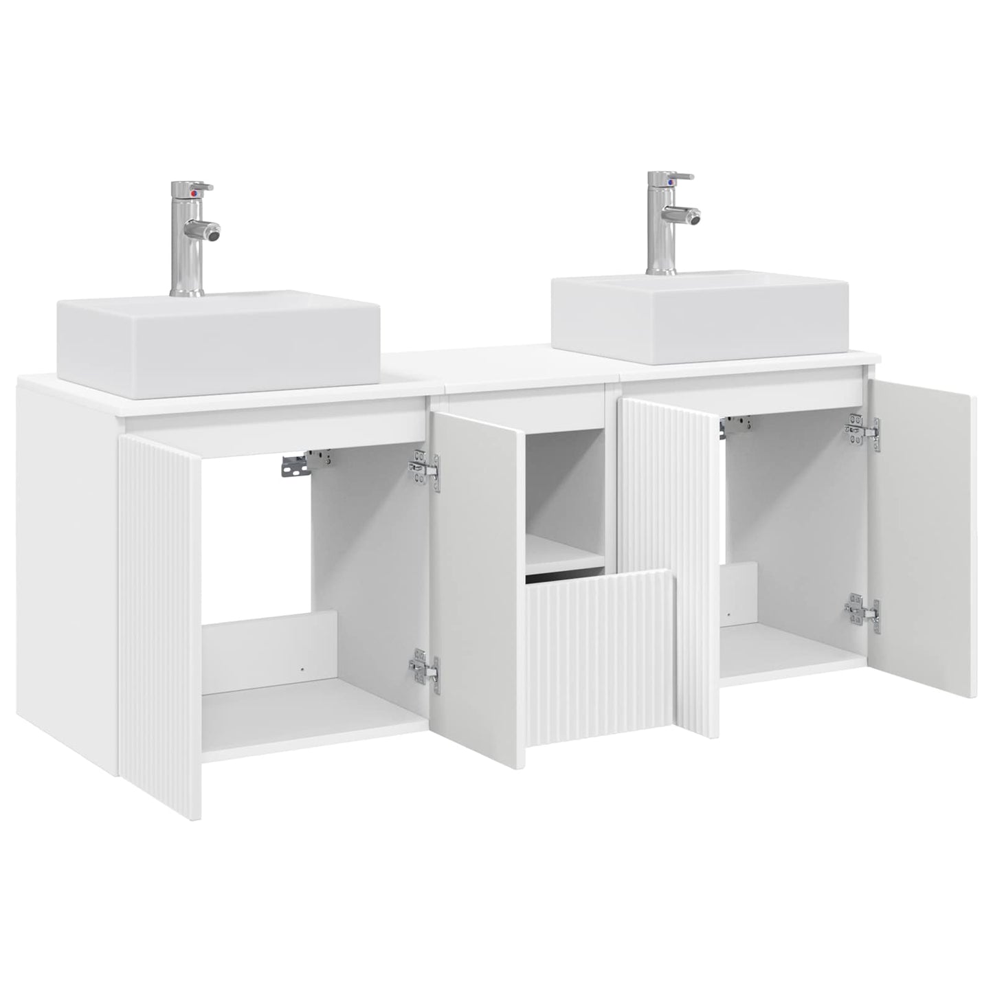 vidaXL Bathroom Cabinet Set 3 pcs White 49.5 x 41 x 62.5 cm