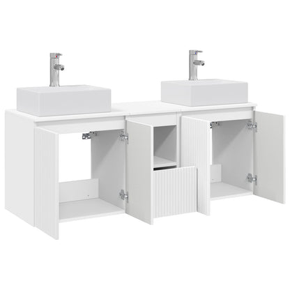 vidaXL Bathroom Cabinet Set 3 pcs White 49.5 x 41 x 62.5 cm