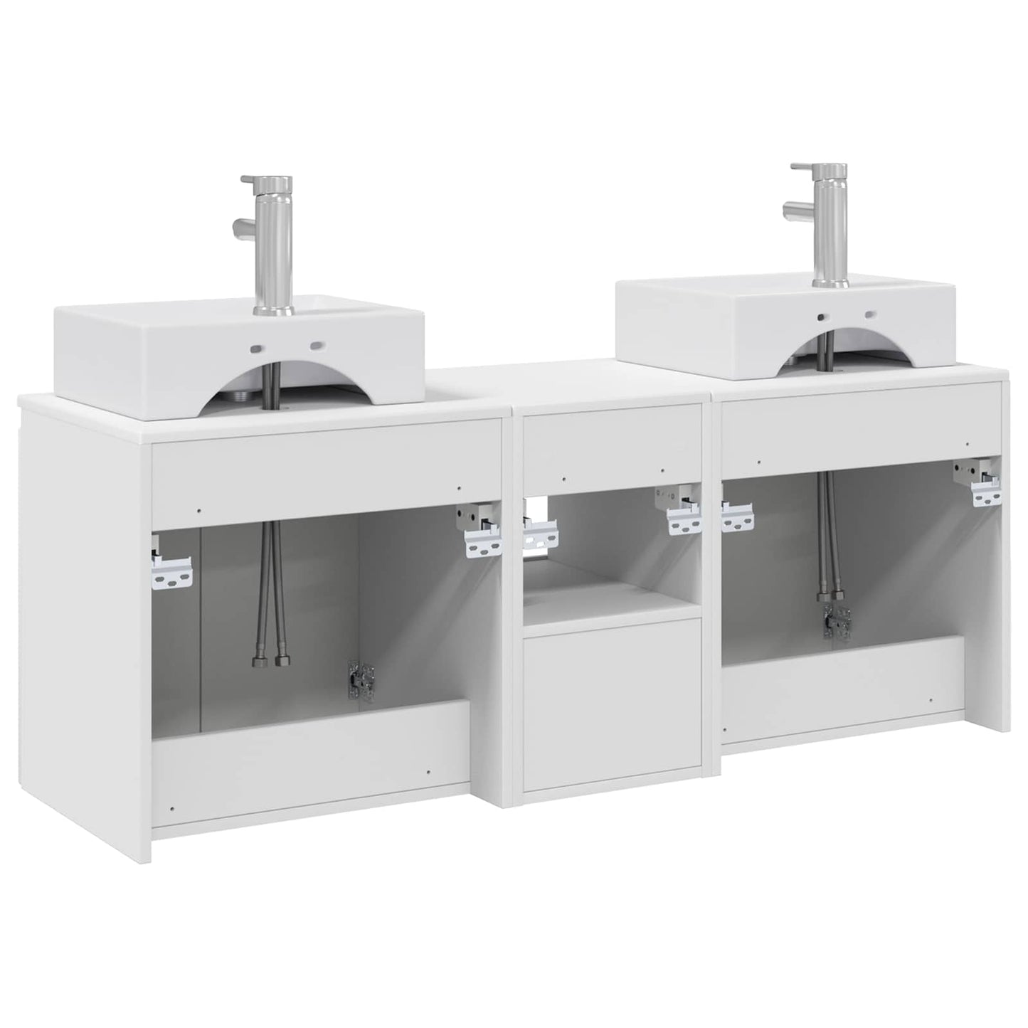 vidaXL Bathroom Cabinet Set 3 pcs White 49.5 x 41 x 62.5 cm