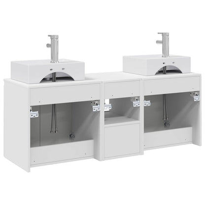 vidaXL Bathroom Cabinet Set 3 pcs White 49.5 x 41 x 62.5 cm