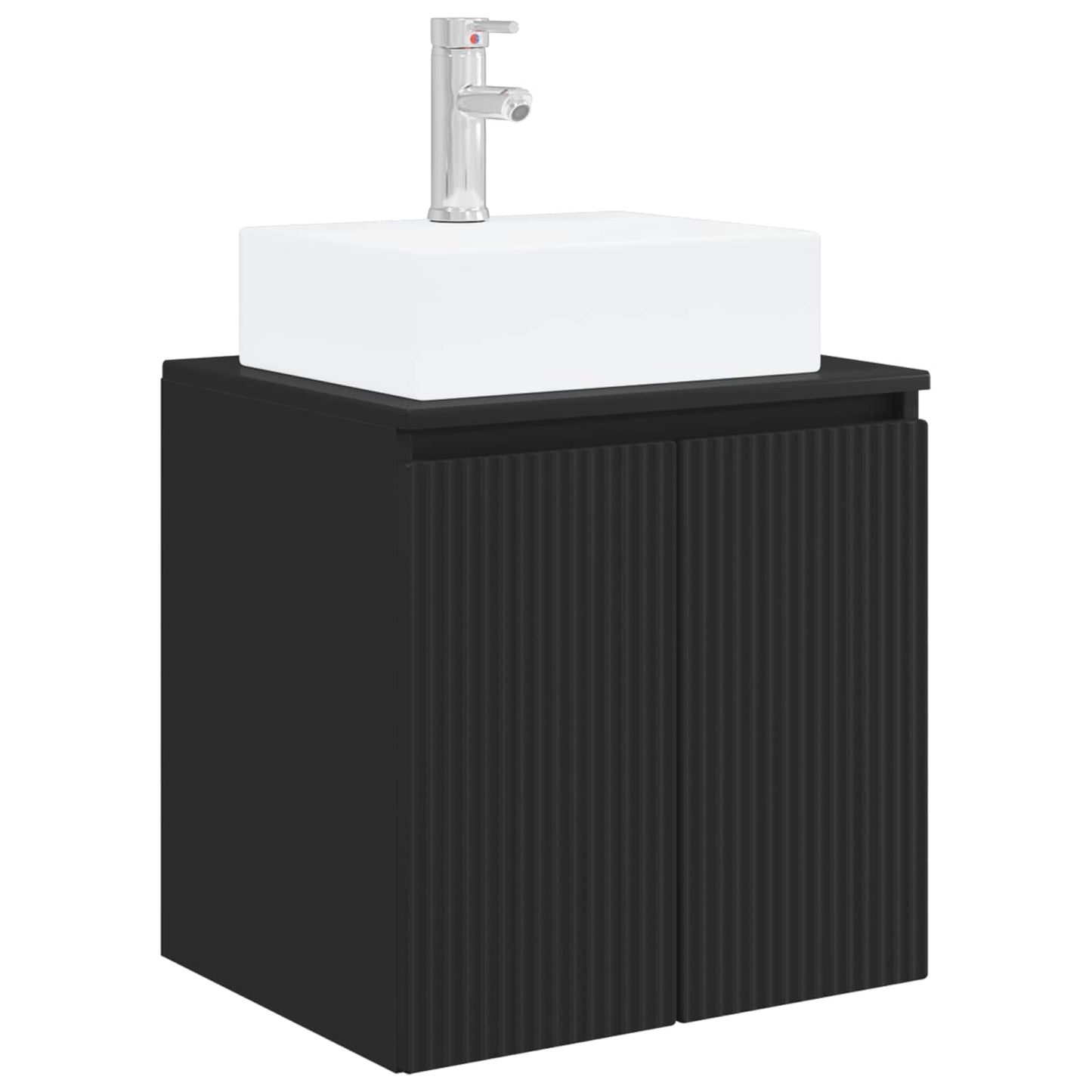 vidaXL Bathroom Cabinet Set 3 pcs Black 49.5 x 41 x 62.5 cm