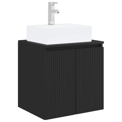 vidaXL Bathroom Cabinet Set 3 pcs Black 49.5 x 41 x 62.5 cm