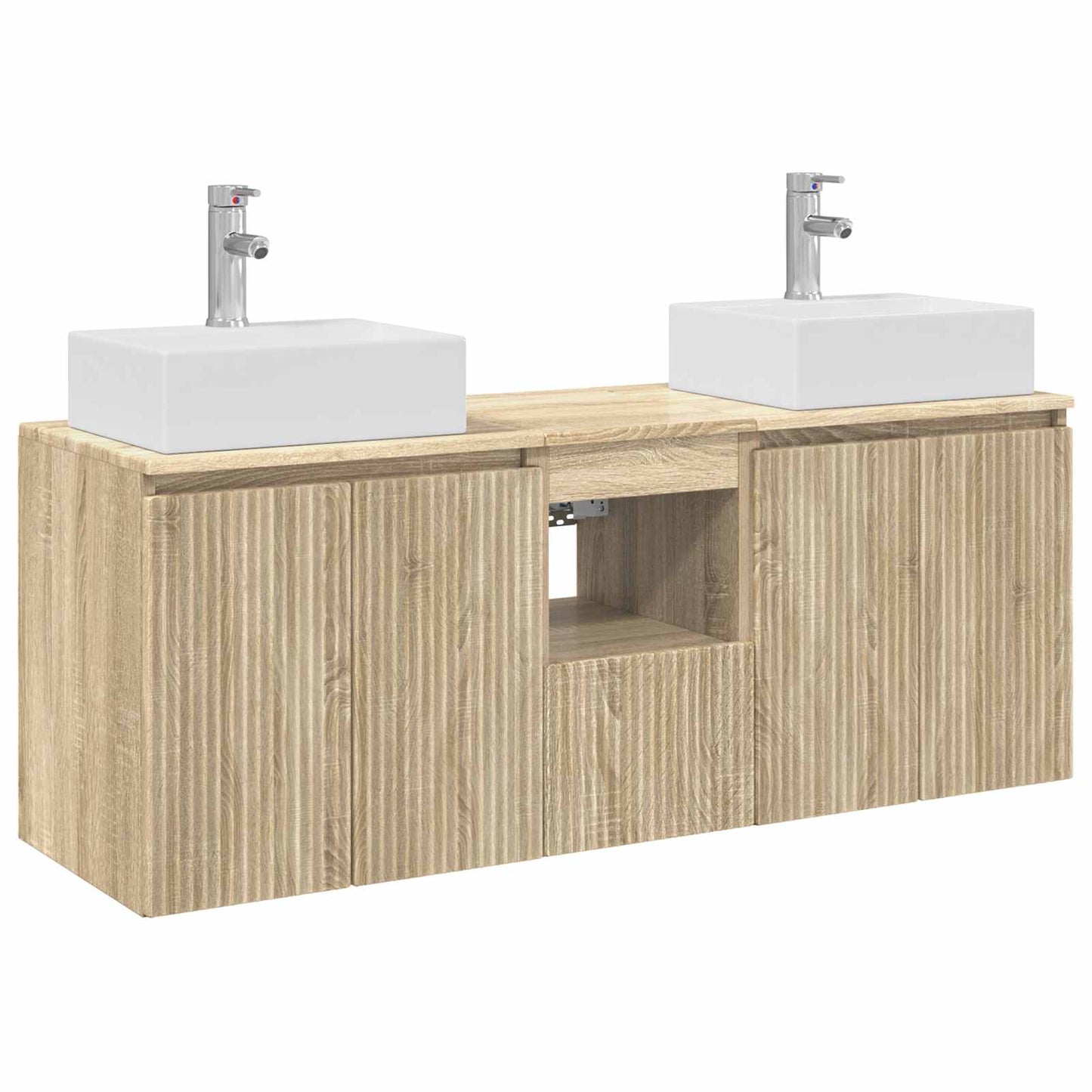 vidaXL Bathroom Cabinet Set 3 pcs Sonoma Oak 49.5 x 41 x 62.5 cm