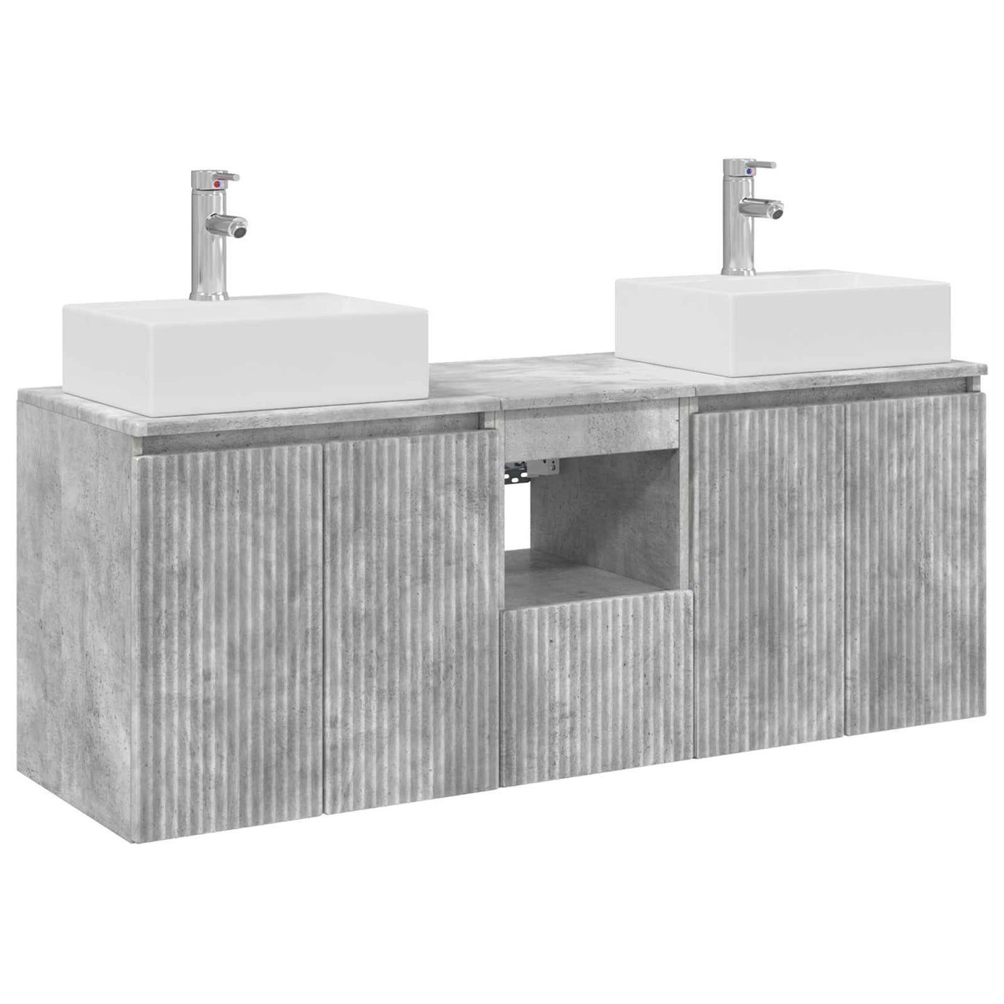 vidaXL Bathroom Cabinet Set 3 pcs Concrete Grey 49.5 x 41 x 62.5 cm