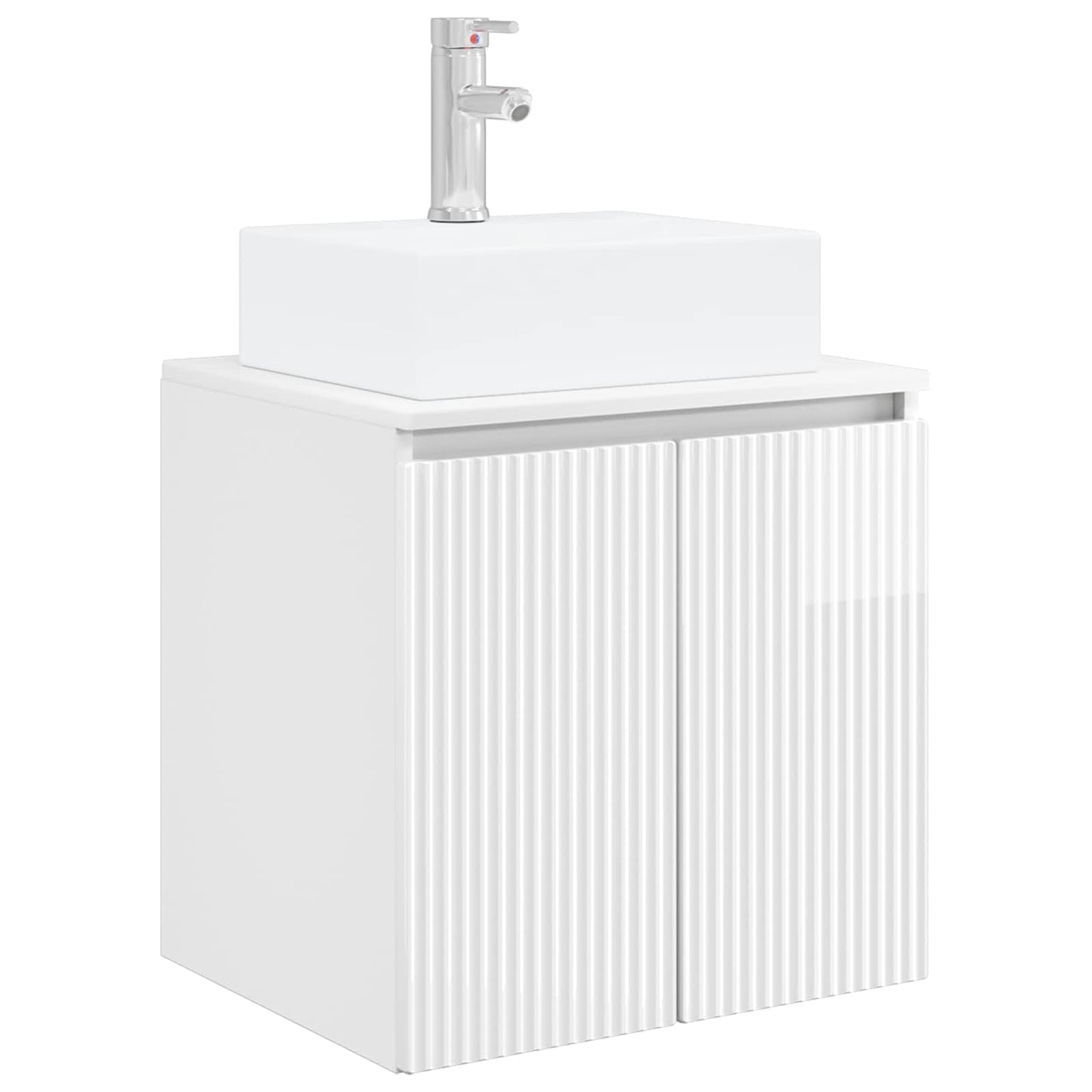 vidaXL Bathroom Cabinet Set 3 pcs High Gloss White 49.5 x 41 x 62.5 cm