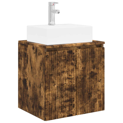 vidaXL Bathroom Cabinet Set 3 pcs Smoked Oak 49.5 x 41 x 62.5 cm