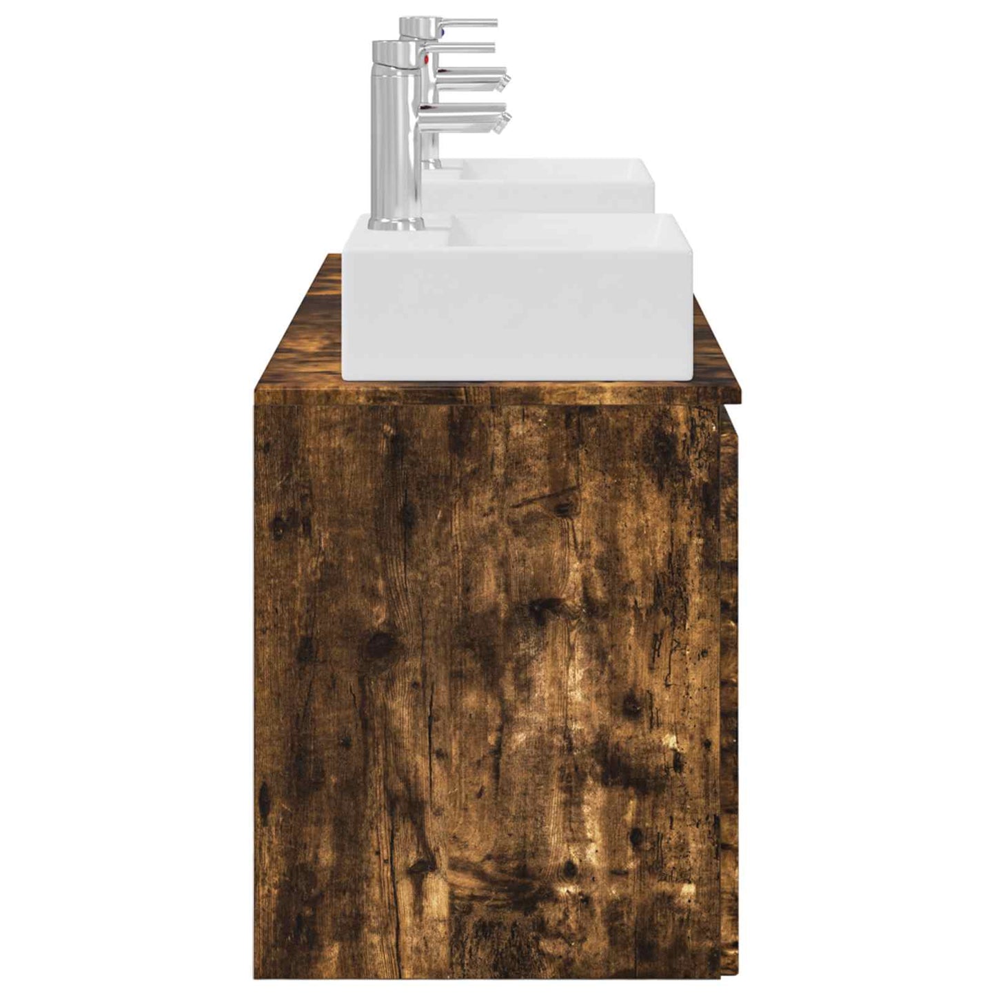 vidaXL Bathroom Cabinet Set 3 pcs Smoked Oak 49.5 x 41 x 62.5 cm