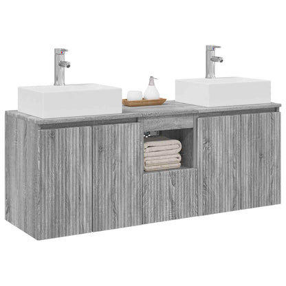 vidaXL Bathroom Cabinet Set 3 pcs Grey Sonoma 49.5 x 41 x 62.5 cm