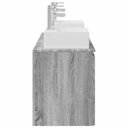 vidaXL Bathroom Cabinet Set 3 pcs Grey Sonoma 49.5 x 41 x 62.5 cm