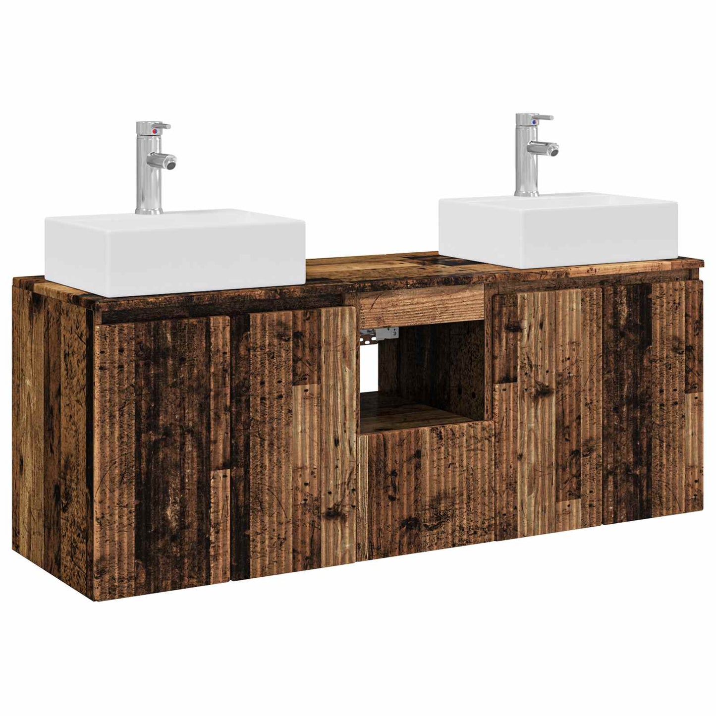vidaXL Bathroom Cabinet Set 3 pcs Old Wood 49.5 x 41 x 62.5 cm