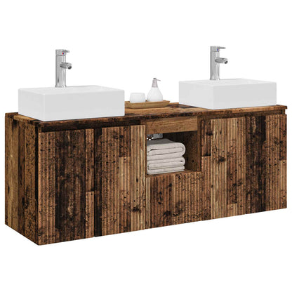 vidaXL Bathroom Cabinet Set 3 pcs Old Wood 49.5 x 41 x 62.5 cm