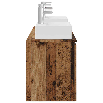 vidaXL Bathroom Cabinet Set 3 pcs Old Wood 49.5 x 41 x 62.5 cm