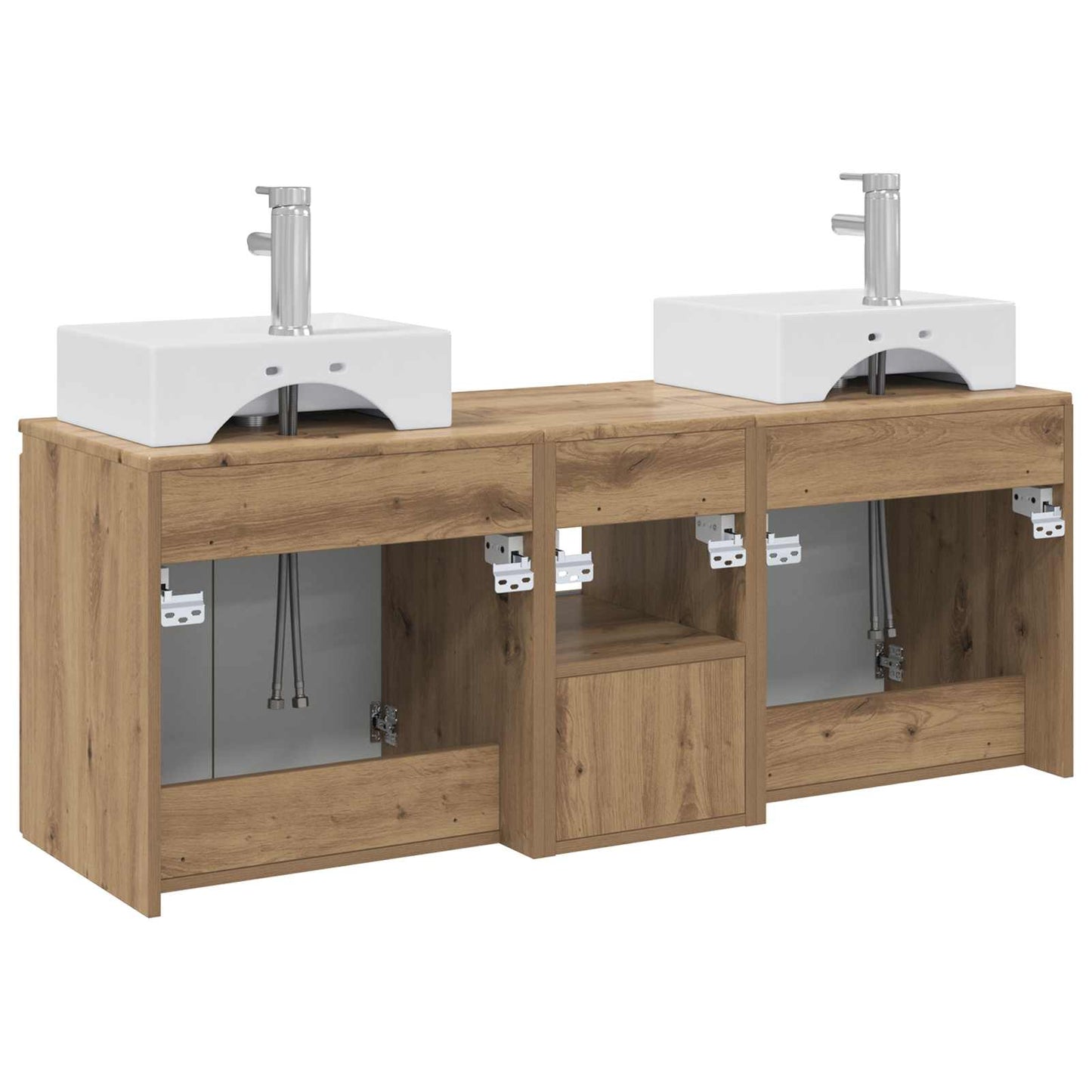 vidaXL Bathroom Cabinet Set 3 pcs Artisan Oak 49.5 x 41 x 62.5 cm