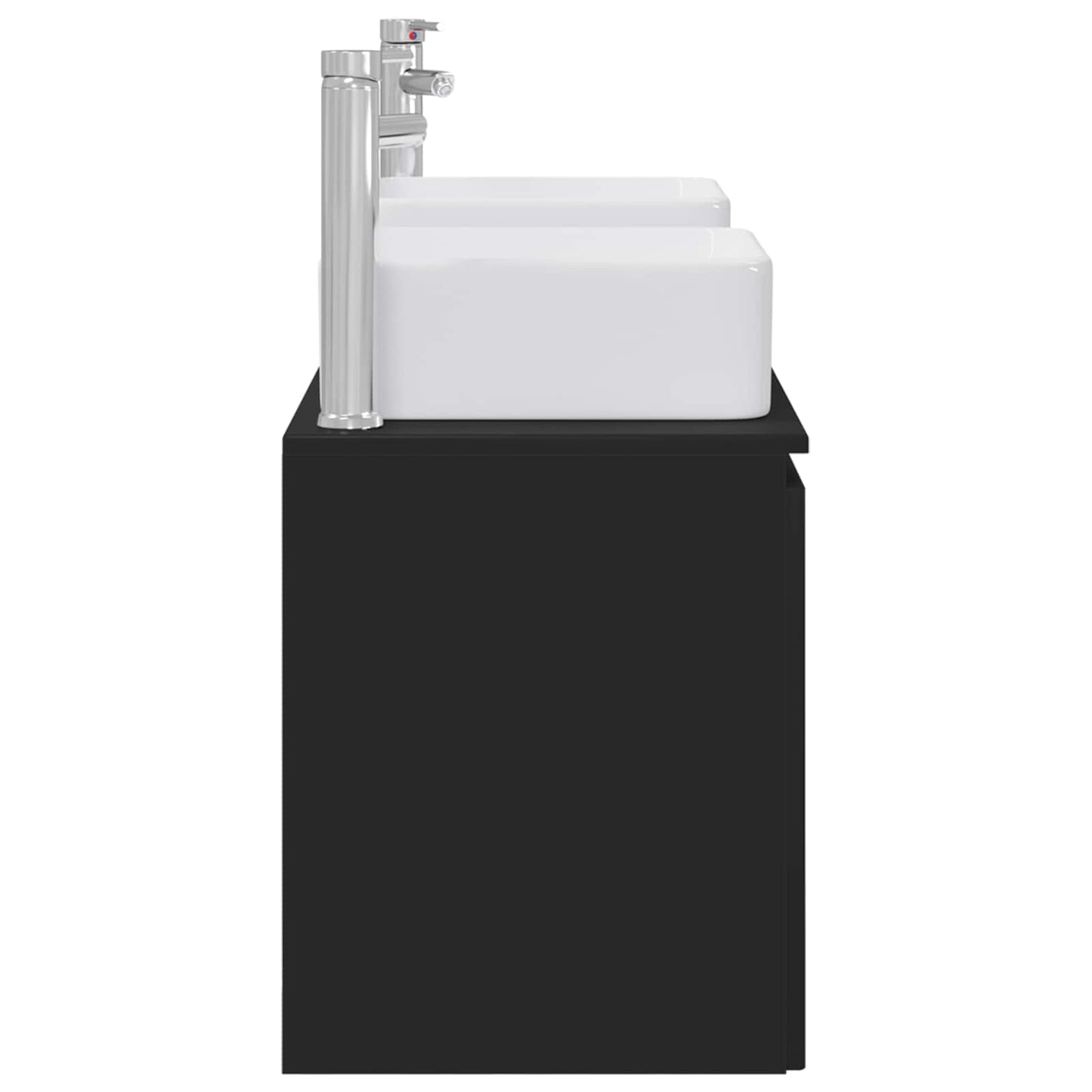 vidaXL Bathroom Cabinet Set 3 pcs Black 53 x 35 x 63 cm