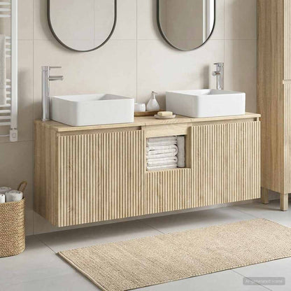 vidaXL Bathroom Cabinet Set 3 pcs Sonoma Oak 53 x 35 x 63 cm