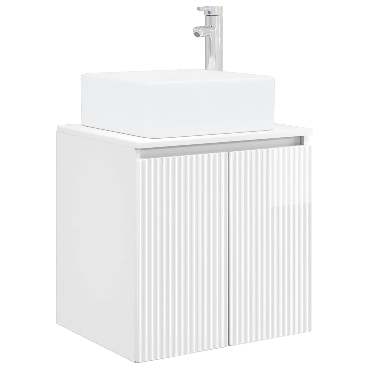 vidaXL Bathroom Cabinet Set 3 pcs High Gloss White 53 x 35 x 63 cm