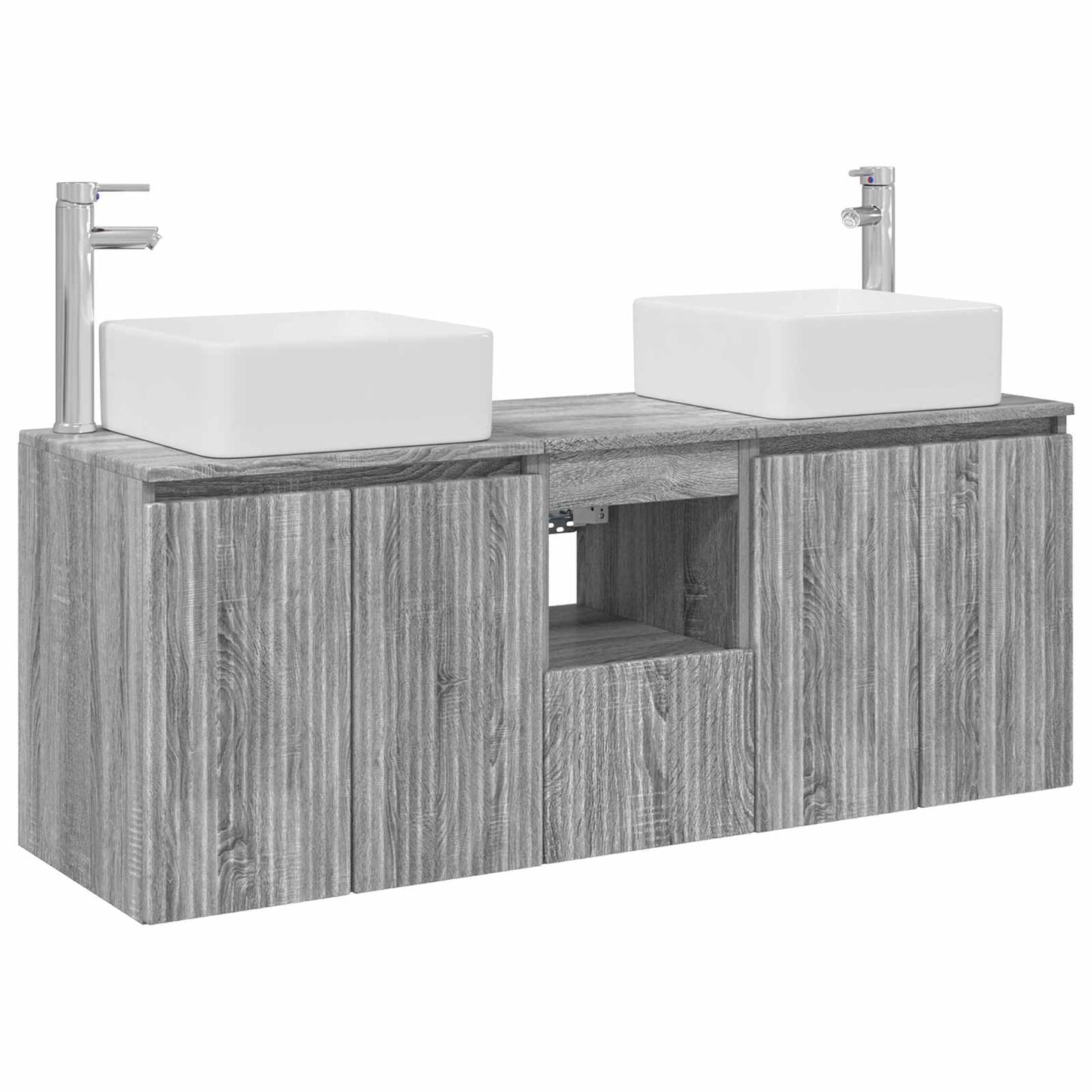 vidaXL Bathroom Cabinet Set 3 pcs Grey Sonoma 53 x 35 x 63 cm