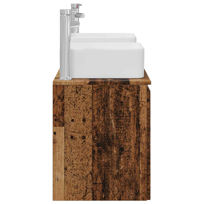 vidaXL Bathroom Cabinet Set 3 pcs Old Wood 53 x 35 x 63 cm