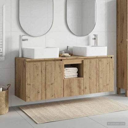 vidaXL Bathroom Cabinet Set 3 pcs Artisan Oak 53 x 35 x 63 cm