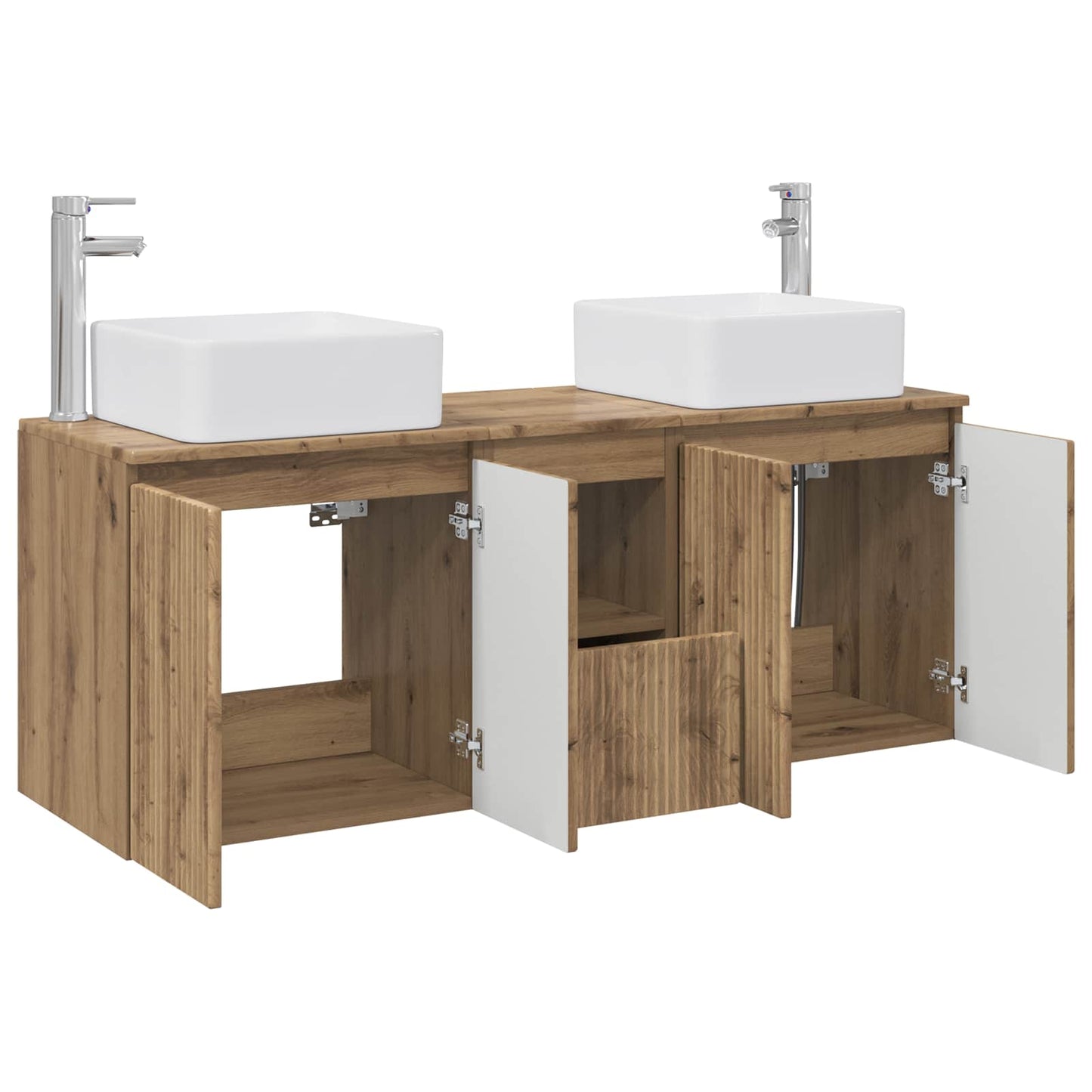 vidaXL Bathroom Cabinet Set 3 pcs Artisan Oak 53 x 35 x 63 cm