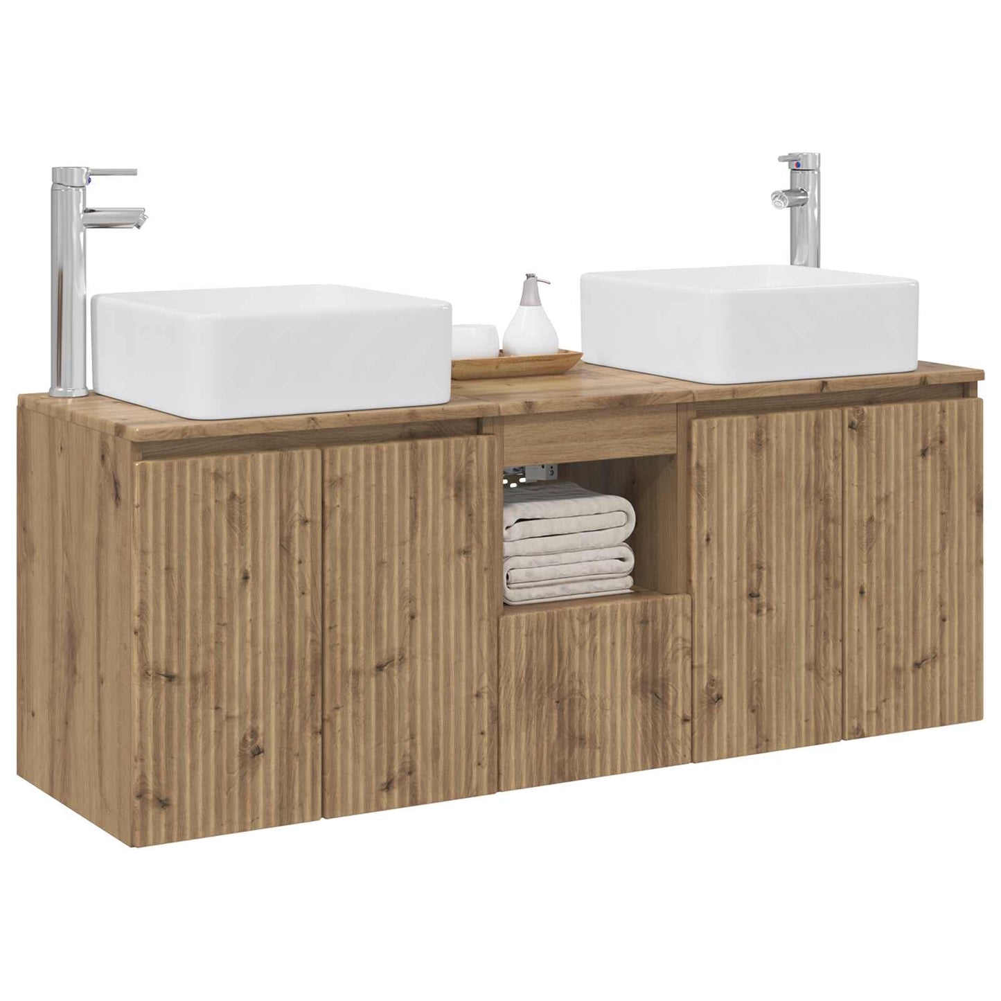 vidaXL Bathroom Cabinet Set 3 pcs Artisan Oak 53 x 35 x 63 cm