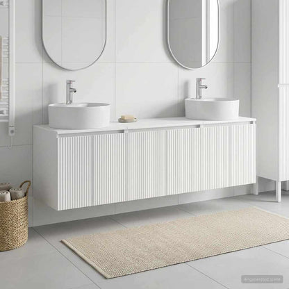 vidaXL Bathroom Cabinet Set 3 pcs White 49.5 x 44.5 x 65 cm