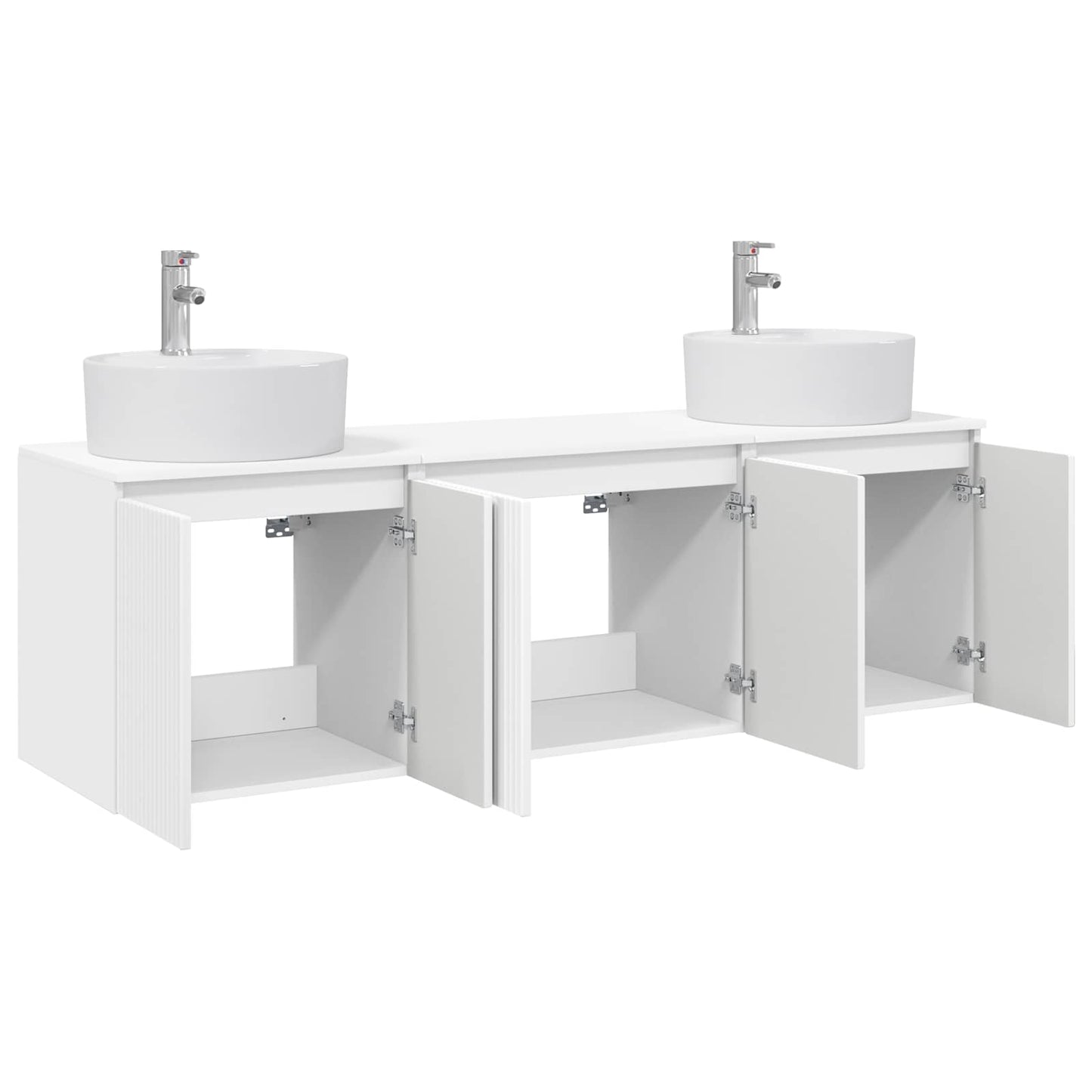 vidaXL Bathroom Cabinet Set 3 pcs White 49.5 x 44.5 x 65 cm
