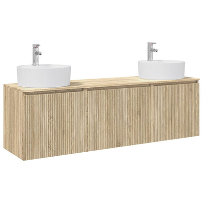 vidaXL Bathroom Cabinet Set 3 pcs Sonoma Oak 49.5 x 44.5 x 65 cm
