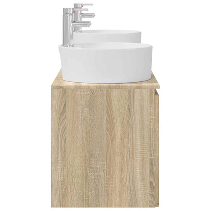 vidaXL Bathroom Cabinet Set 3 pcs Sonoma Oak 49.5 x 44.5 x 65 cm