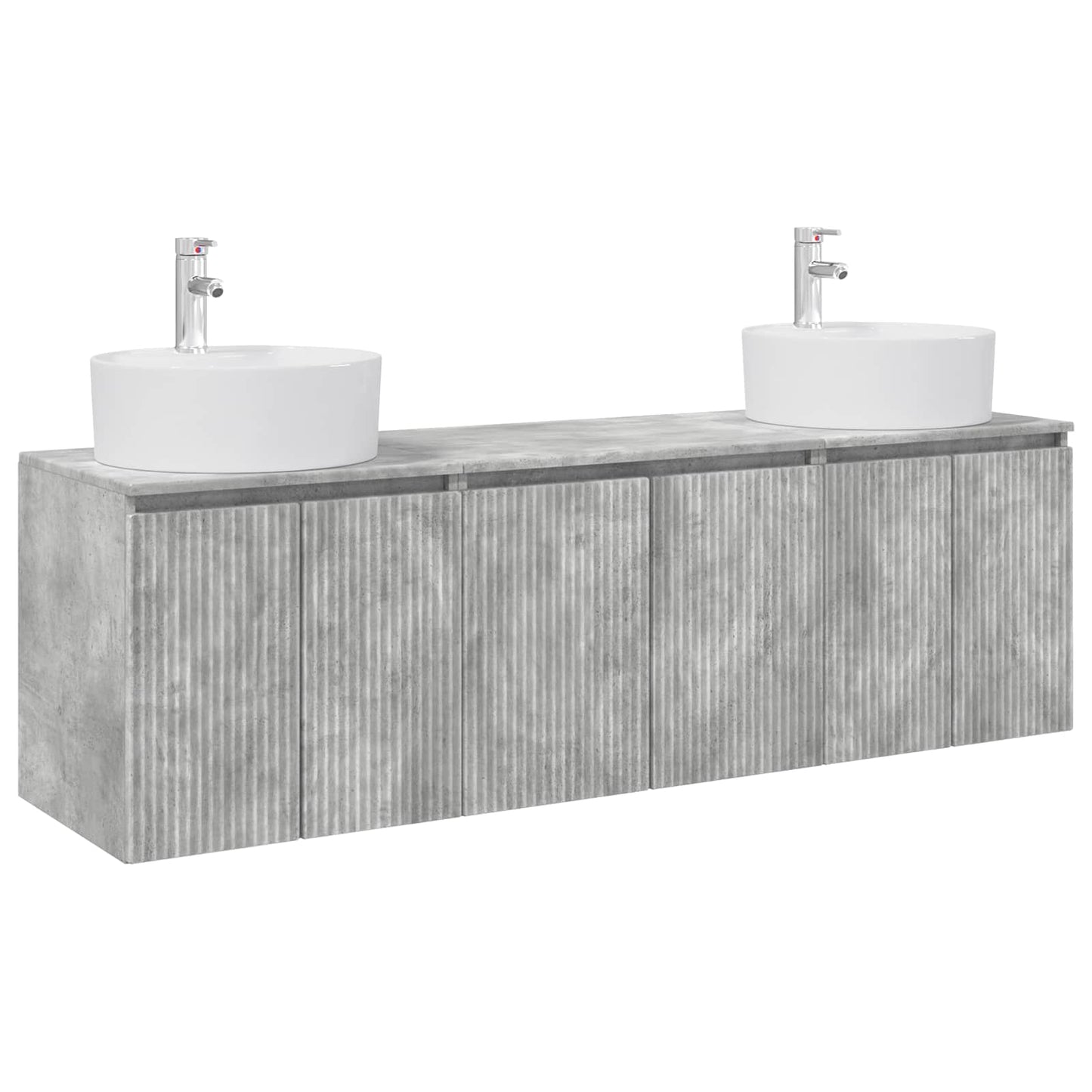 vidaXL Bathroom Cabinet Set 3 pcs Concrete Grey 49.5 x 44.5 x 65 cm
