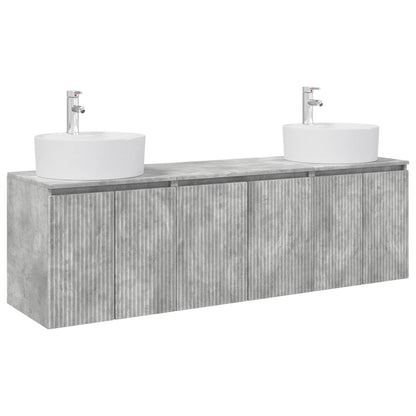 vidaXL Bathroom Cabinet Set 3 pcs Concrete Grey 49.5 x 44.5 x 65 cm