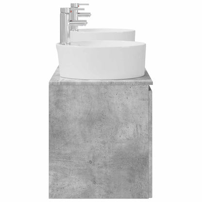 vidaXL Bathroom Cabinet Set 3 pcs Concrete Grey 49.5 x 44.5 x 65 cm